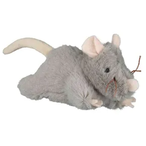 Plüschmaus grau, robust 15 cm